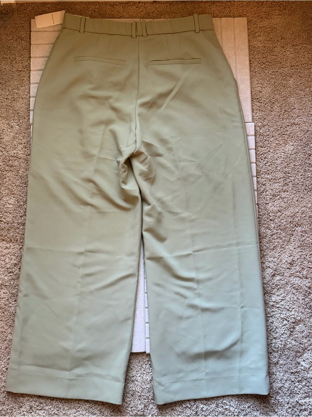 A&F Harper Tailored Ultra Wide Leg Pant in Slate Green High Rise Sz 29 Short NWT - Picture 4 of 7
